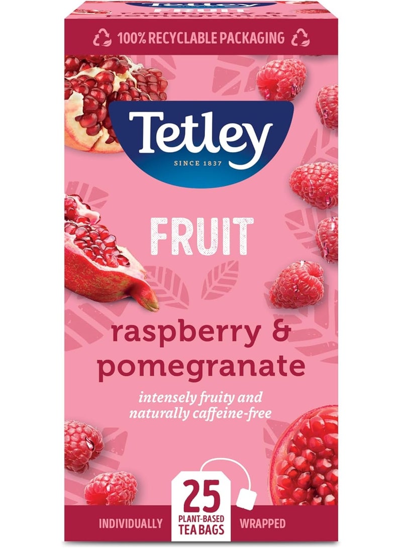 Tetley Tea Raspberry & Pomegranate 25 pcs - Image 1