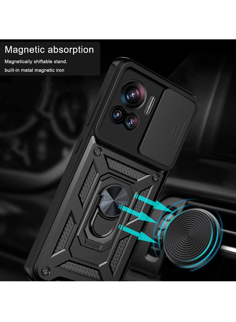 Motorola Edge 30 Ultra 5G Case, Slide Camera Lens Cover + 360°Rotating Kickstand Ring + Support Magnetic Car Mount Shockproof Mobile Phone Case - Image 4