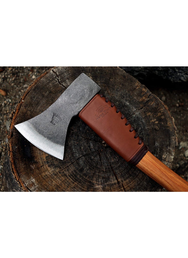 1844 Helko Werk Germany 1844 Helko Werk Germany Leather Axe Handle Collar - Axe Collar, Handle Protector, and Neck Guard for Ax Handles - Fits Most Common Size Axes - Made in USA (Axe Collar Brown) #8635BR  - Image 3