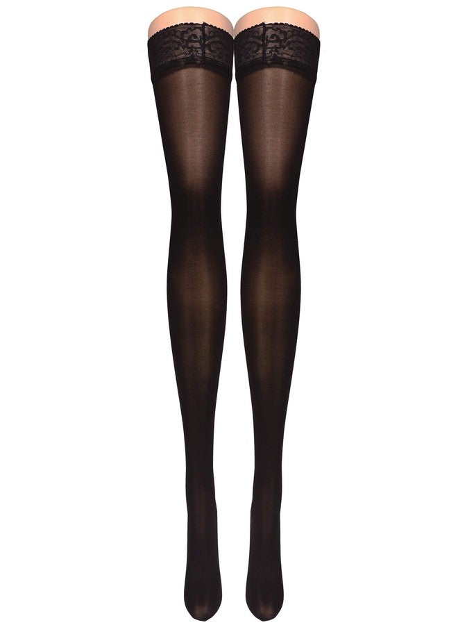 Truform Sheer Compression Stockings, 30-40 mmHg, Women's Thigh High Length, 30 Denier, Black, Medium - Image 2