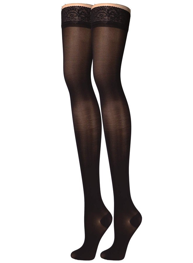 Truform Sheer Compression Stockings, 30-40 mmHg, Women's Thigh High Length, 30 Denier, Black, Medium - Image 5