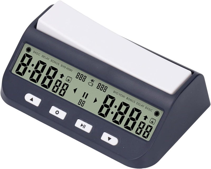 Digital Chess Clock Timer, Professional Electronic Board Game Timer with Advanced Timing Functions, Large Display, Portable Design, Tournament Compatible, 140x85x54mm - Image 2