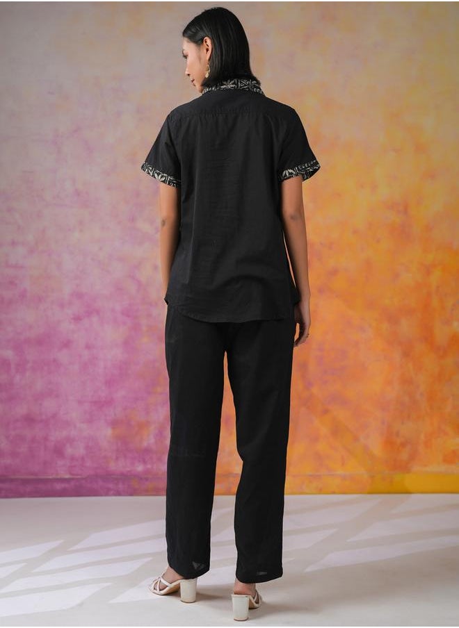 sanskrutihomes Printed Spread Collar Shirt and Pants Co-Ords by Styli  - Image 2