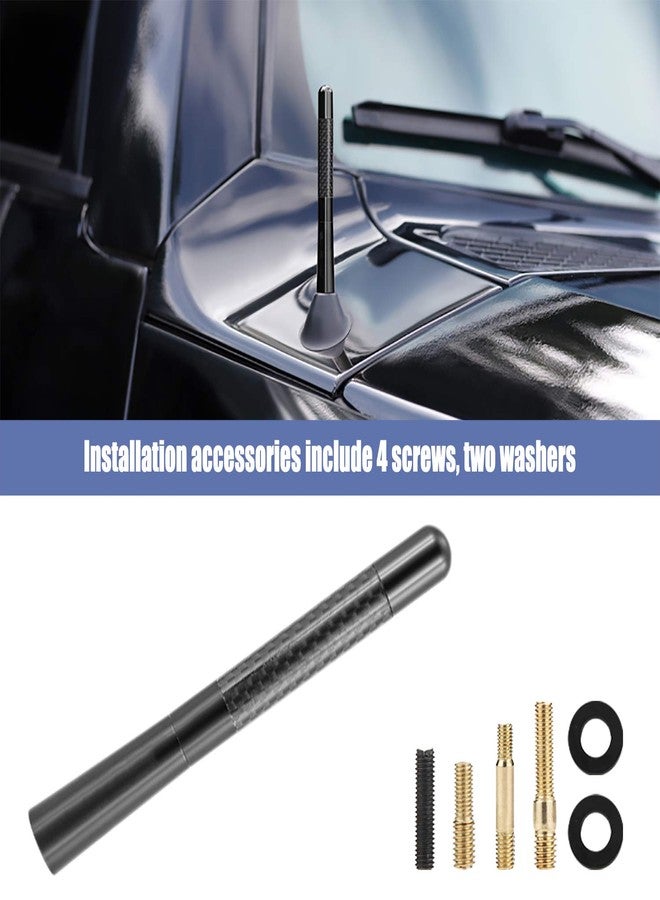 Tecreddy StickyDeal Universal Car Antenna Mast Carbon Fiber Truck Vehicle Replacement Short Antenna 4.7 inch Compatible with Ford, Dodge, Jeep, Toyota, Nissan, Mazda - Image 4