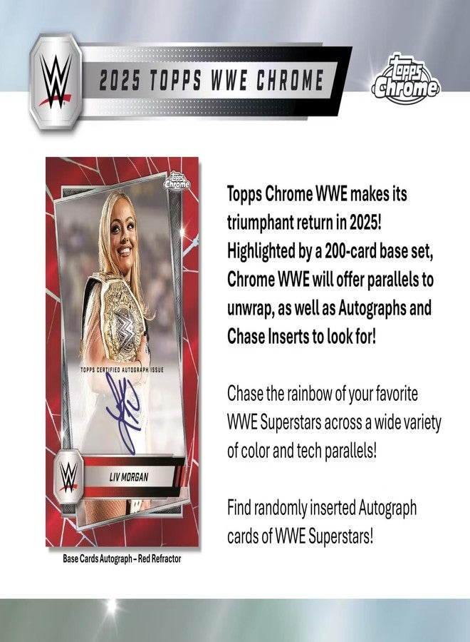 Topps 2025 توبس كروم WWE مصارعة 7-باك بلاستر صندوق بطاقات التداول - Image 3