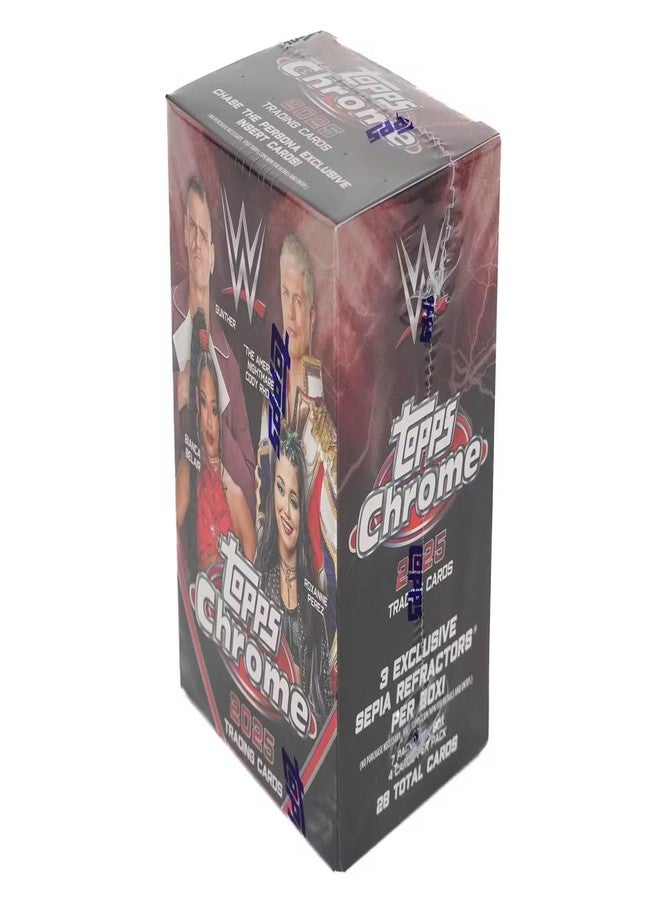 Topps 2025 توبس كروم WWE مصارعة 7-باك بلاستر صندوق بطاقات التداول - Image 2