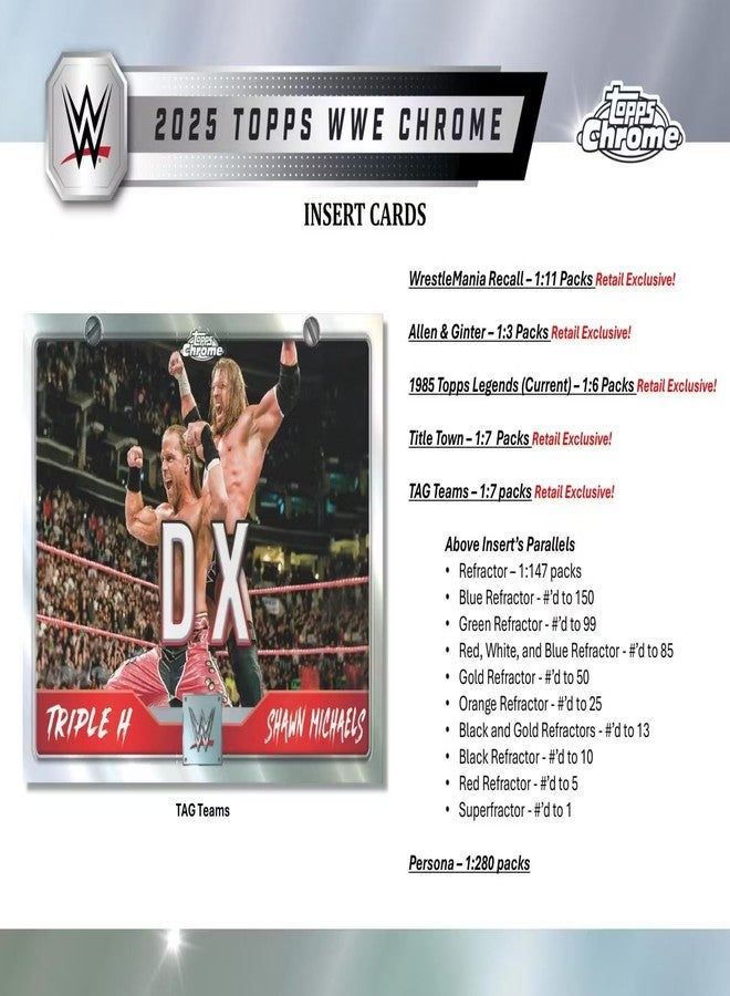 Topps 2025 توبس كروم WWE مصارعة 7-باك بلاستر صندوق بطاقات التداول - Image 5