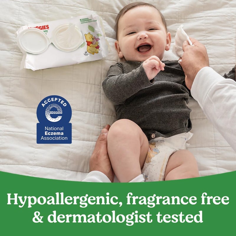HUGGIES Natural Care Sensitive Baby Wipes, Unscented, Hypoallergenic, 99% Purified Water, 2 Refill Packs (352 Wipes Total) - Image 5