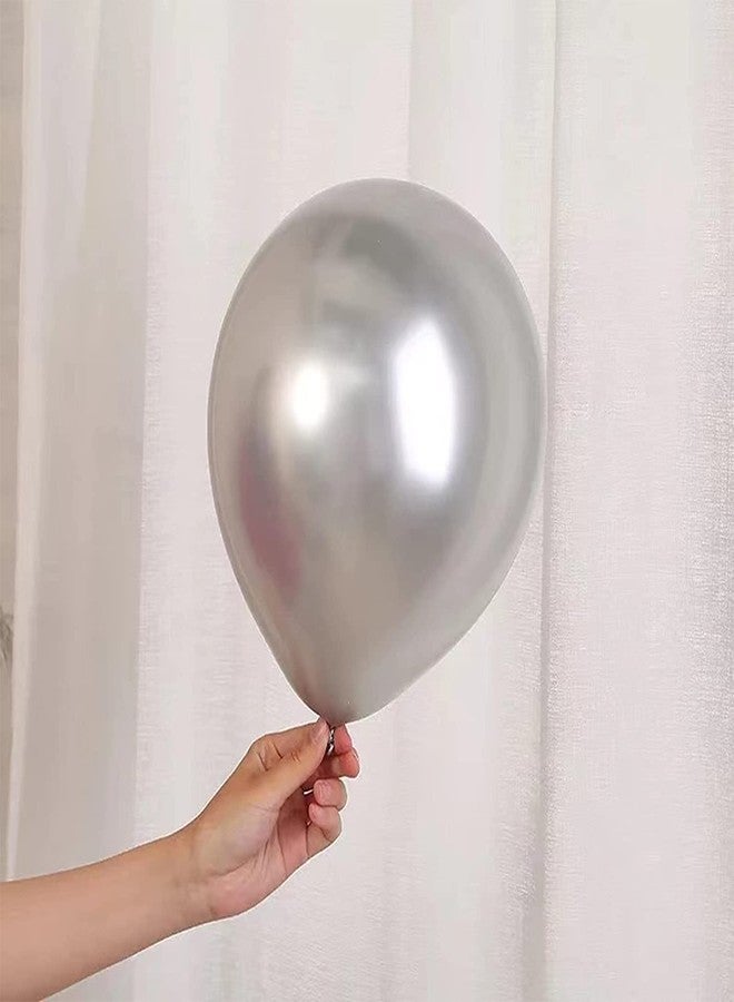 Flyloons 100 pcs Purple and Silver Chrome Balloons for Birthday decoration celebration Anniversary baby shower Girls Boys Men Women - Image 5