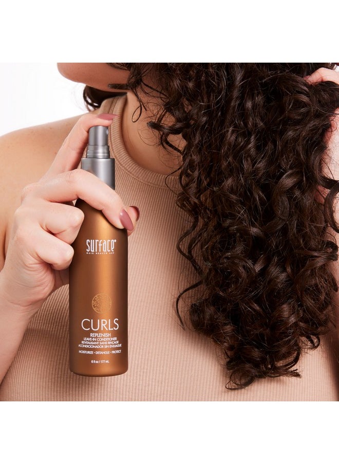 Surface Hair Curls Replenish Leave In Conditioner - Sulfate Free And Paraben Free Natural Hair Moisture 6Oz  - Image 3
