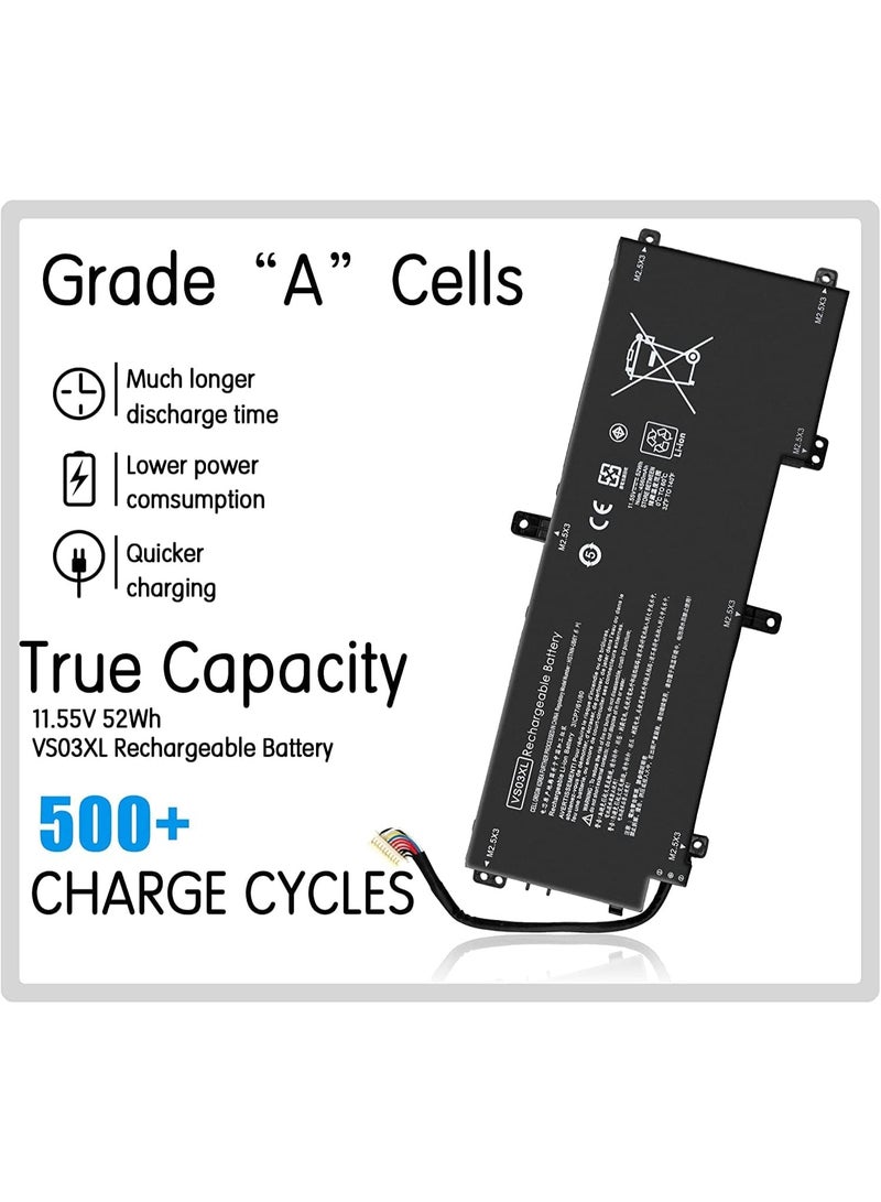 Terabyte VS03XL 849313-850 Laptop Battery for HP Envy 15T-AS000 15T-AS100 CTO 15-AS 15-AS133CL X6V56UA 15-AS020NR 15-AS152NR 15-AS043CL 15-AS002LA 15-AS00 04LA 15-AS014WM HSTNN-UB6Y 849047-541 - Image 2
