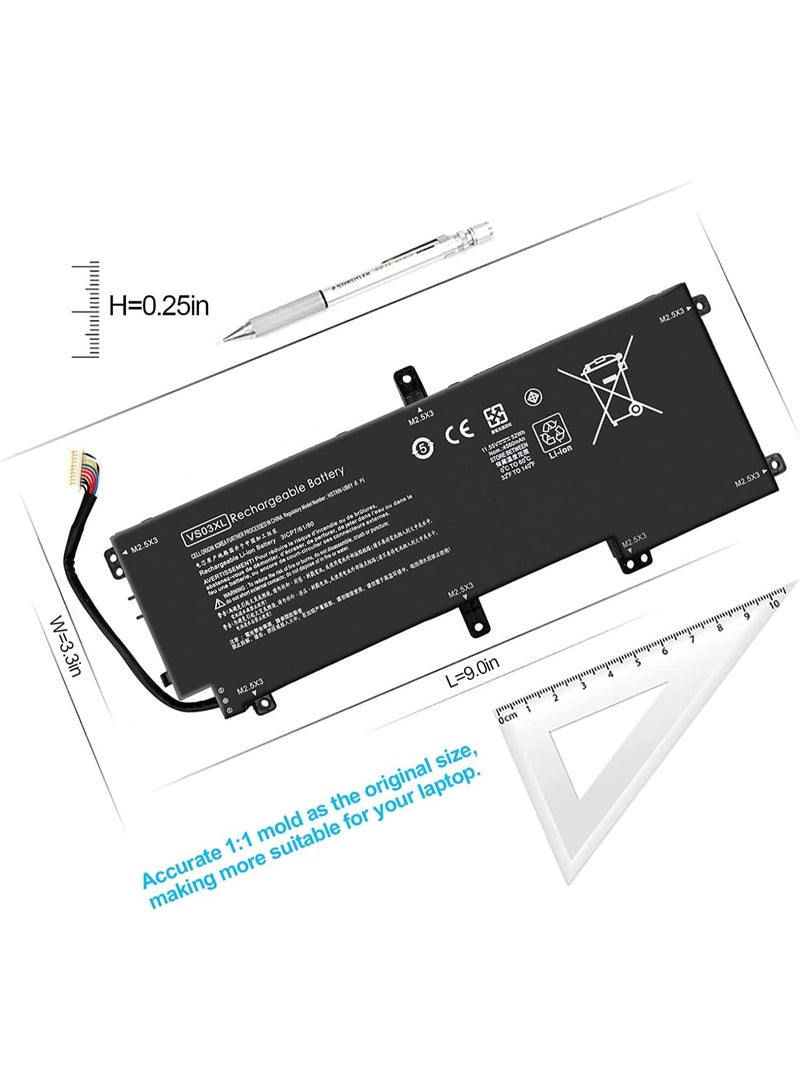 Terabyte VS03XL 849313-850 Laptop Battery for HP Envy 15T-AS000 15T-AS100 CTO 15-AS 15-AS133CL X6V56UA 15-AS020NR 15-AS152NR 15-AS043CL 15-AS002LA 15-AS00 04LA 15-AS014WM HSTNN-UB6Y 849047-541 - Image 3