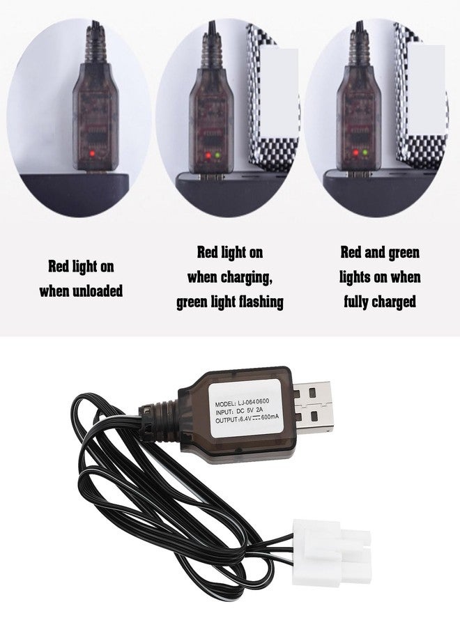 سلك شحن بطاريات Briny River 2S Life 6.4V 600mA USB إلى قابس EL4.5-3P لمعظم موديلات سيارات التحكم عن بعد والشاحنات والقوارب السريعة - Image 4