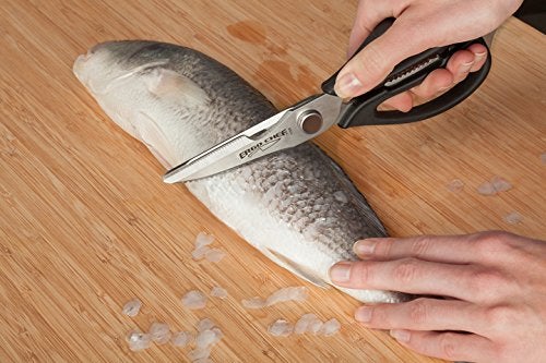 Ergo Chef مقص المطبخ متعدد الاستخدامات من إيرغو شيف قابل للفصل للدواجن والأسماك والخضروات ومزيل الأعشاب وفتاحة زجاجات (أسود) - Image 4