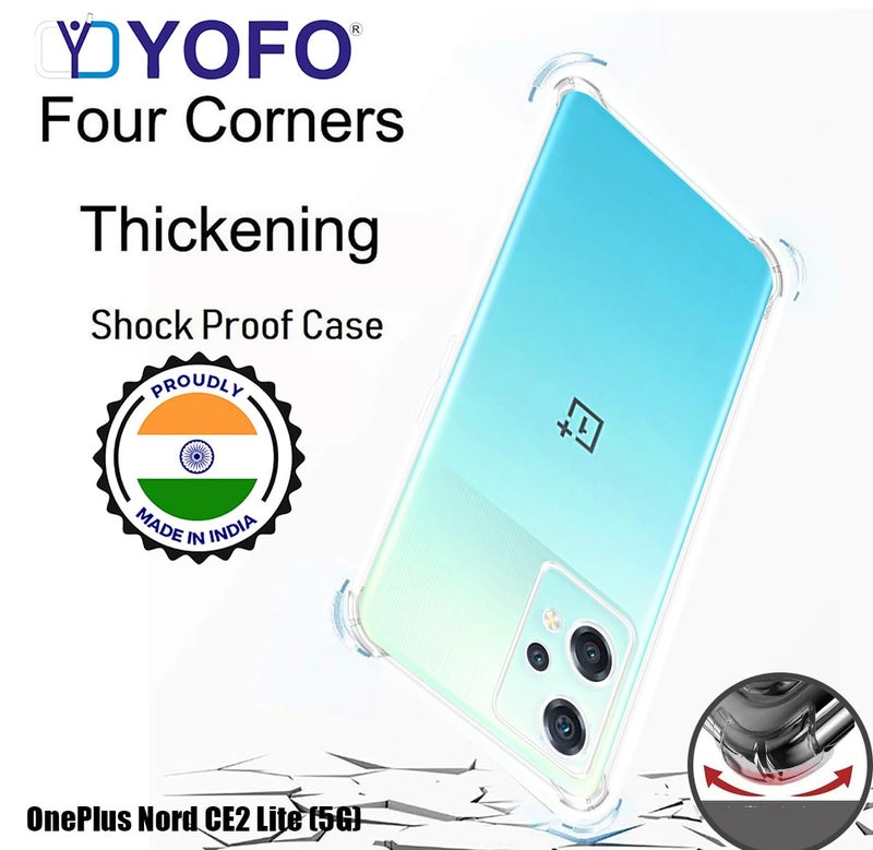 YOFO Back Cover for OnePlus Nord CE 2 Lite (5G) Transparent Soft TPU Case with Shockproof Corners - Image 3
