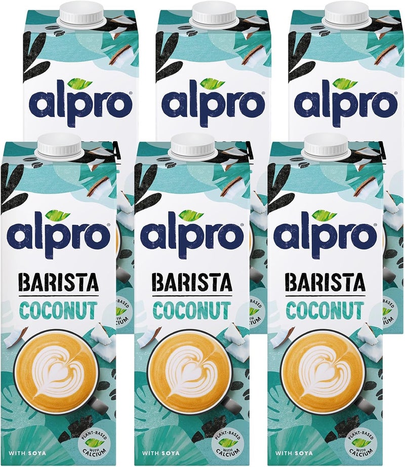 Alpro مشروب جوز الهند من ألبروا بارستا - 100% نباتي، خالي من اللاكتوز والألبان - عبوة 6 من 1 لتر - Image 1