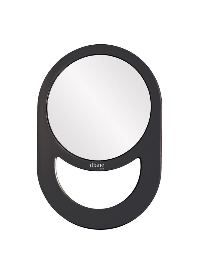 Diane Professional Quality Hand Mirrorhand Held Mirror With Handle Single Sided Vanity Makeup Mirror For Women Men Salon Barber Shaving And Travel Medium 7.5 X 11 In Black  - Image 1