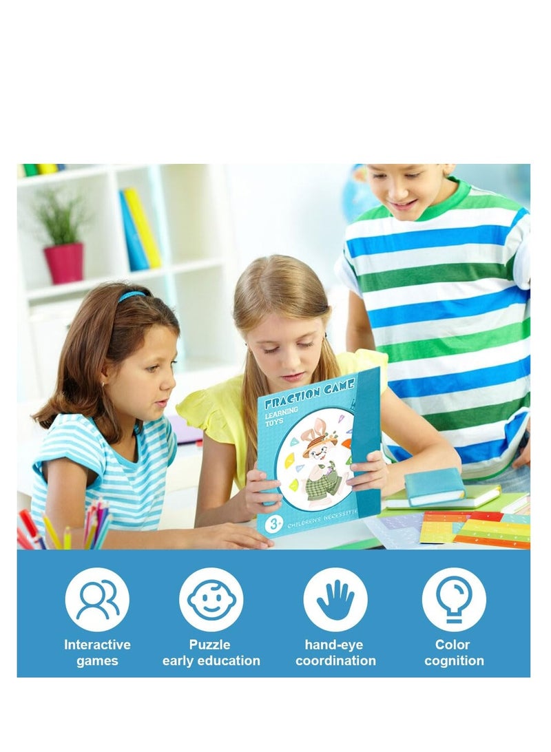 SYOSI Magnetic Fraction Educational Puzzle, 2024 New Magnetic Fraction Educational Puzzle, Montessori Division Board Math Counting Board, Math Fractions Manipulatives Educational (#A1) - Image 2