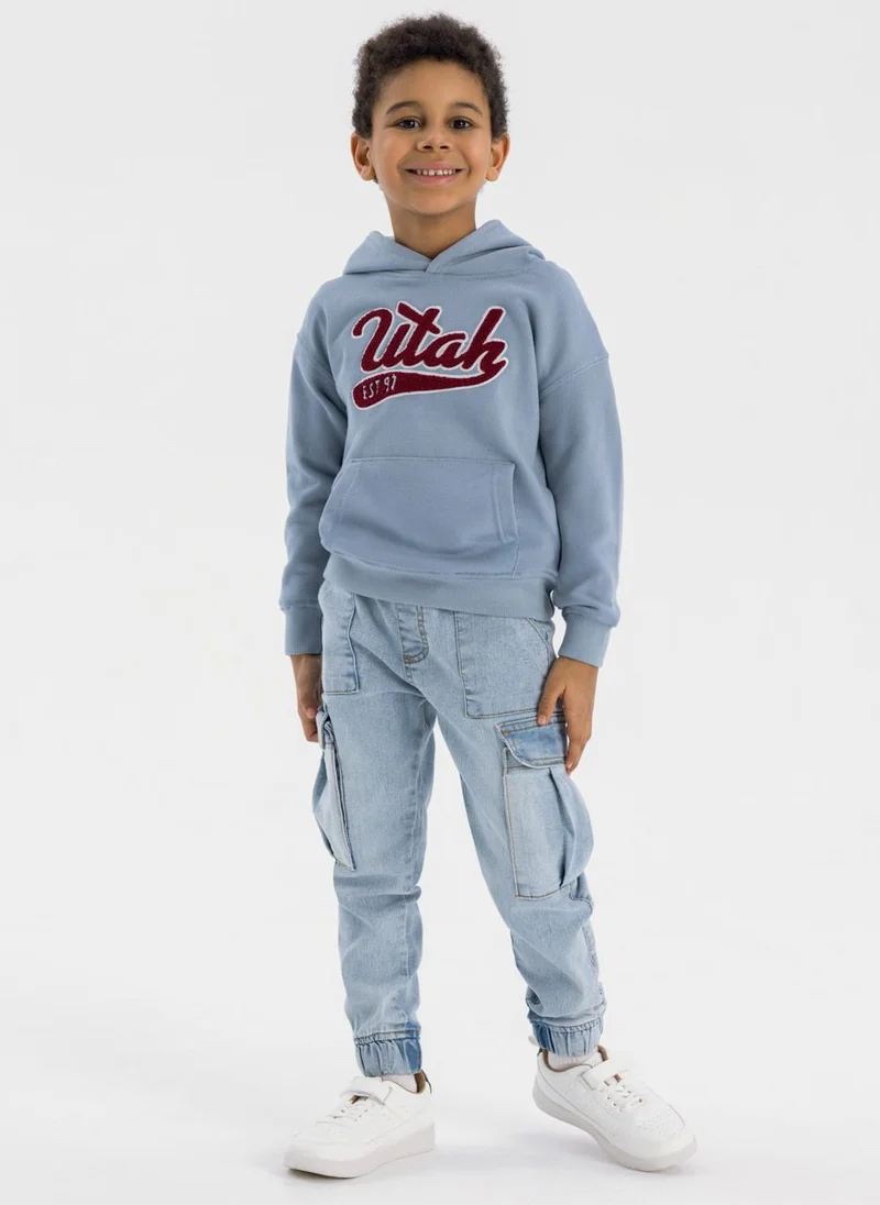 مينوتي Kids Boys  Oversized Hoodie With Kangaroo Pocket