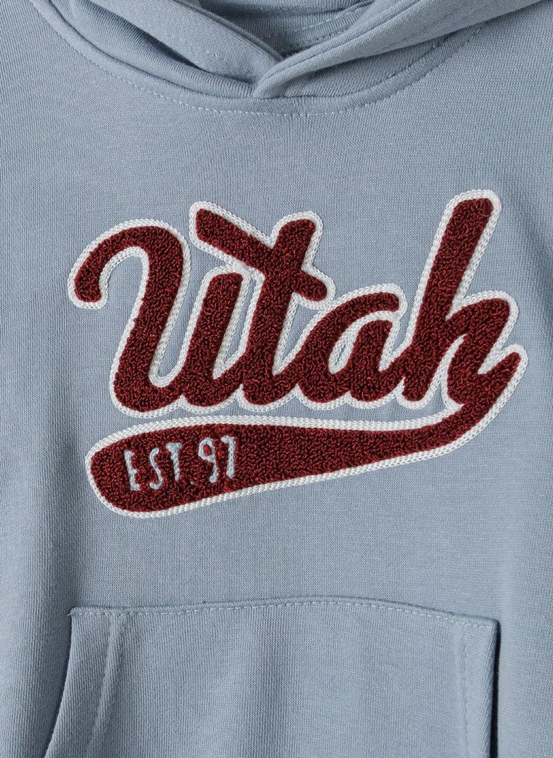 MINOTI Kids Boys Casual Hoodie with Front Print  - Image 5