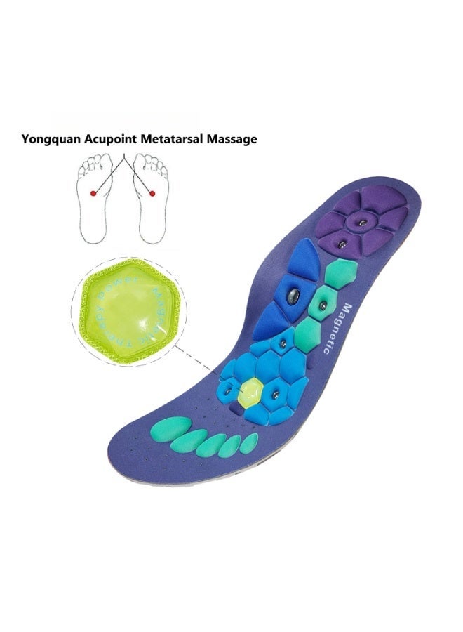 Magnetic Massage Insoles, Massage The Acupuncture Points On The Soles Of The Feet, Relieve Fatigue, With  Arch Support, Foot Therapy Insoles For Men And Women - Image 3