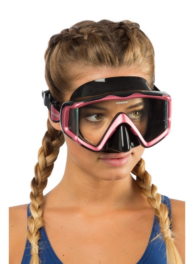 Cressi Liberty Triside Spe Diving Mask Black/Black/Pink - Image 3