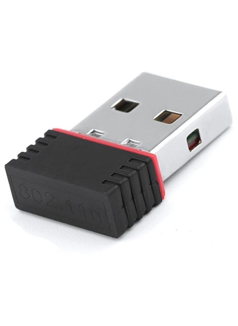 150Mbps Mini USB WiFi Adapter, USB 2.0 802.11b/g/b 2.4GHz Wireless Network Card Adapter WiFi Dongle for Desktop Laptop PC Windows10 8 7 MAC OS