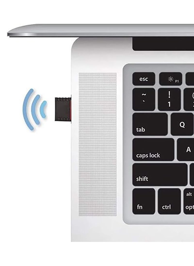 Generic - 150Mbps Mini USB WiFi Adapter, USB 2.0 802.11b/g/b 2.4GHz Wireless Network Card Adapter WiFi Dongle for Desktop Laptop PC Windows10 8 7 MAC OS - Image 1