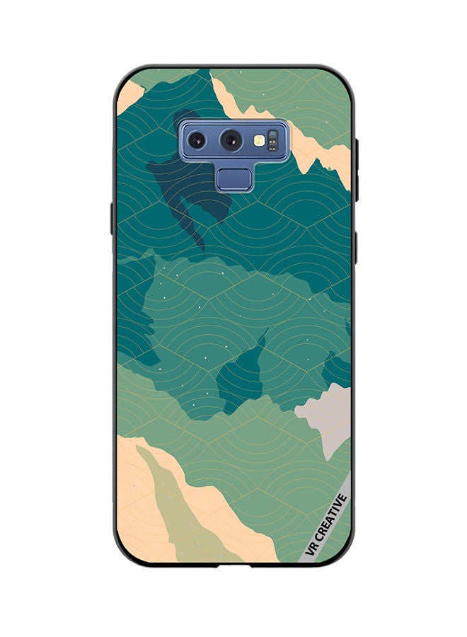 VR CREATIVE Protective Case Cover For Samsung Galaxy Note 9 Line Art Landscape Design Multicolour - Image 1