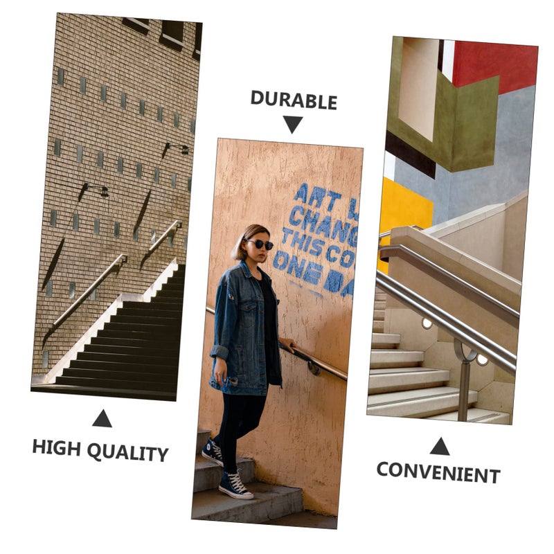 Stainless Steel Wall Mounted Bracket Handrail Support 2 Pieces - Image 3