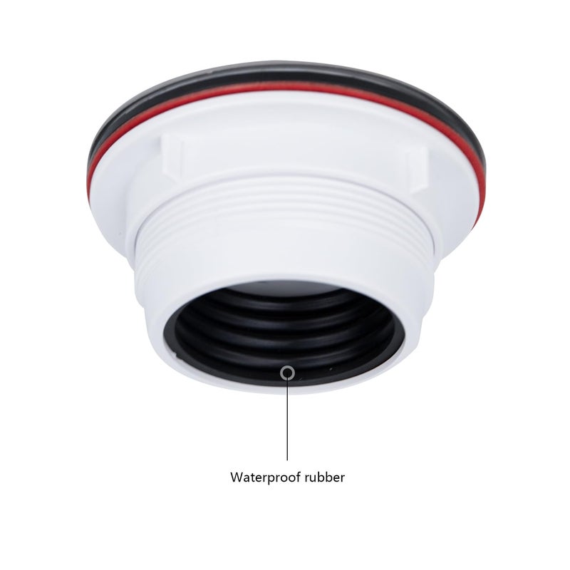 Uni-Green 4-1/4 Inch Round Shower Drain - 2"" No Caulk Pvc Compression Shower Drain 304 Stainless Steel With Waterproof Rubber - Matte Black Strainer For Bathroom - For Shower Base Shower Pan - Image 4