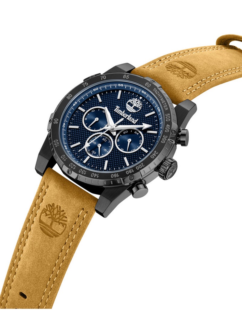 Timberland Men Stonington Brown Dial Leather Strap Multifunction Watch for Men, 45mm - Image 2