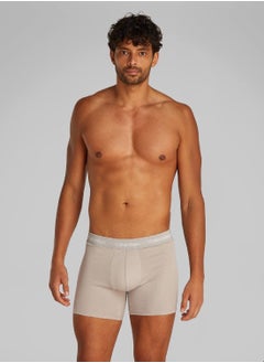 CALVIN KLEIN Men's 3 Pack Boxer Briefs - Cotton, Multicolour  - Image 3