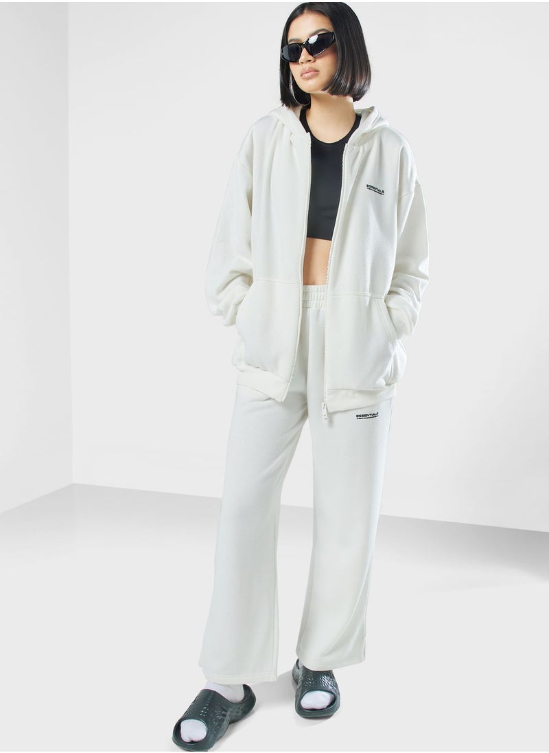 The Giving Movement - Wide Leg Logo Joggers - Image 1