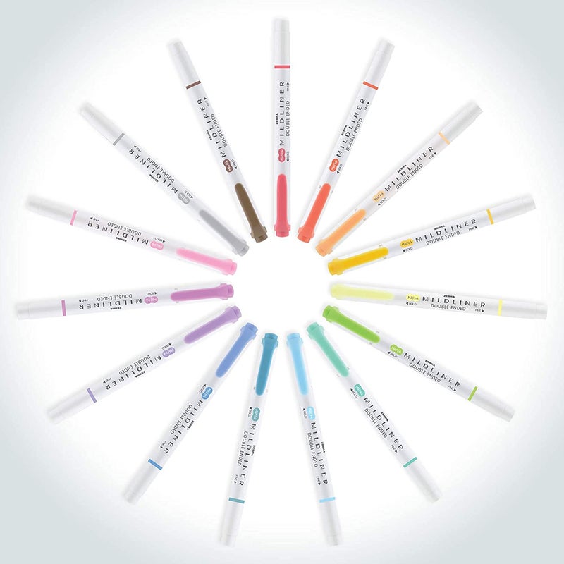 Zebra Pen أقلام زيبرا مايلينر الملونة، قلم تمييز مزدوج الطرف، رؤوس عريضة ورفيعة، ألوان باستيل ومحايدة، عبوة 30 قلم - Image 4