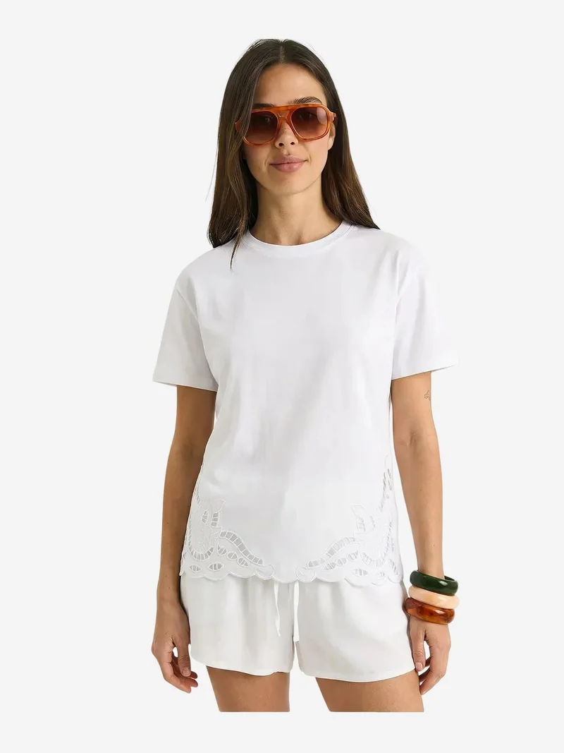 LUCCI Embroidered Crew Neck T-Shirt