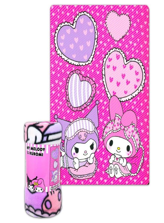Hello Kitty Fleece Blanket Sleepover Set for Girls - Bundle with 45x60 Inch My Melody Throw Blanket, Hello Kitty and Friends Bag, Stickers and More | Hello Kitty Overnight Pack - Image 2