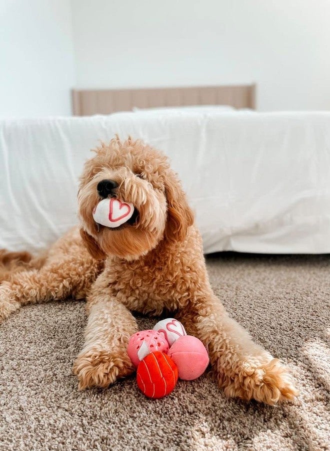 Midlee Valentine Plush Balls Dog Toy - Set of 6 - Image 4