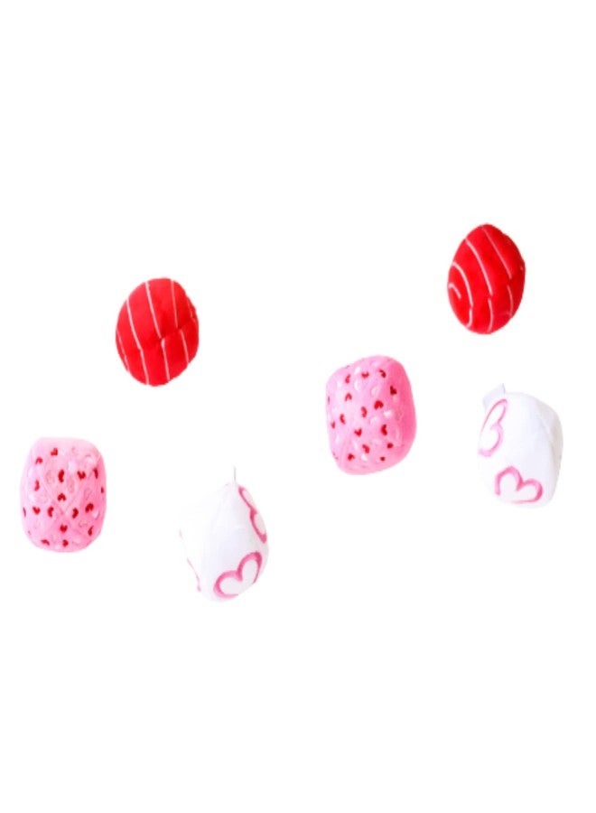 Midlee Valentine Plush Balls Dog Toy - Set of 6 - Image 1