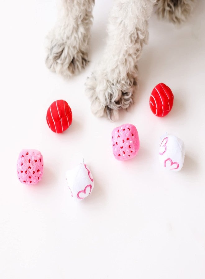 Midlee Valentine Plush Balls Dog Toy - Set of 6 - Image 3