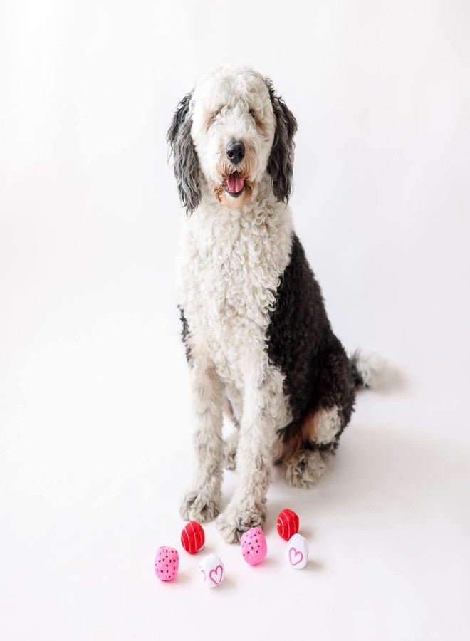 Midlee Valentine Plush Balls Dog Toy - Set of 6 - Image 2