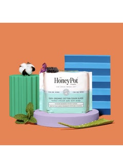 the Honey Pot company Herbal Pads for Women - Super w/Wings - Infused w/Essential Oils for Cooling Effect, Organic Cotton Cover, & Ultra-Absorbent Pulp Core - Feminine Care - FSA & HSA - 16 ct  - Image 5