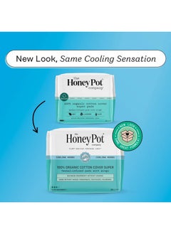 the Honey Pot company Herbal Pads for Women - Super w/Wings - Infused w/Essential Oils for Cooling Effect, Organic Cotton Cover, & Ultra-Absorbent Pulp Core - Feminine Care - FSA & HSA - 16 ct  - Image 2