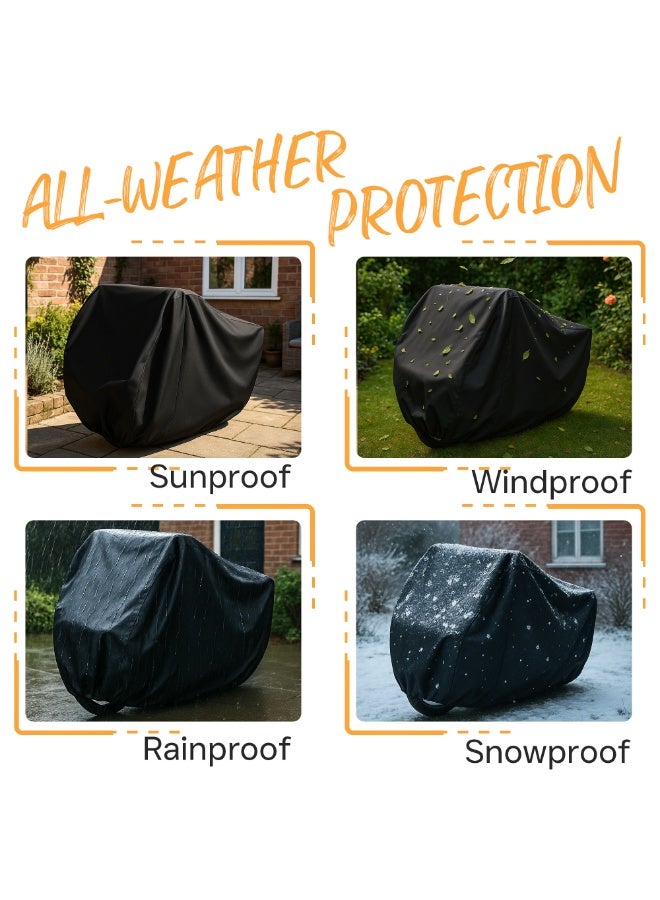 Topify Waterproof Bike Cover Heavy Duty Oxford Bicycle Cover with Double Stitching, XL for 1-3 Bikes Protection from UV Rain Snow Dust for Mountain Road Electric Bike Hybrid Outdoor Extra Large - Image 4