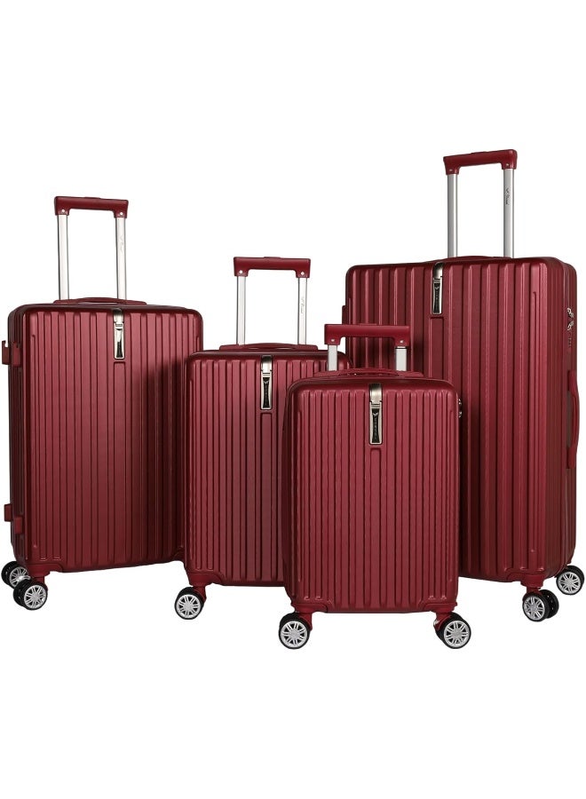 CONSUL Luxury Travel Luggage Set - 4 Pieces in Red - Image 1