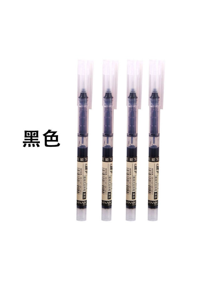 HELPS Straight Liquid Roller Ball Pen Creative Stationery Student Notebook Gel Pen Quick-drying 0.5mm Black Needle Tube Water Pen Customization - Image 1