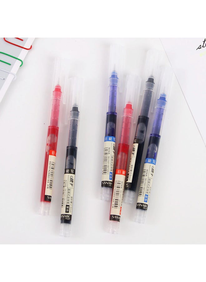 HELPS Straight Liquid Roller Ball Pen Creative Stationery Student Notebook Gel Pen Quick-drying 0.5mm Black Needle Tube Water Pen Customization - Image 4