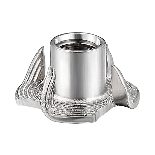 Wensilon 100pcs 1/4"-20 T-nut 304 Stainless Steel Four-jaw - for Home, Hotel Outdoor Threaded Insertion - Image 1
