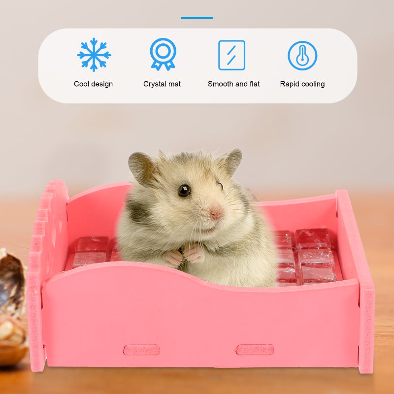 2Pcs Hamster Accessories Cooling Board Living Supplies Bed Nest for Hamster with a Size Sleeping Mat ( , ) - Image 2