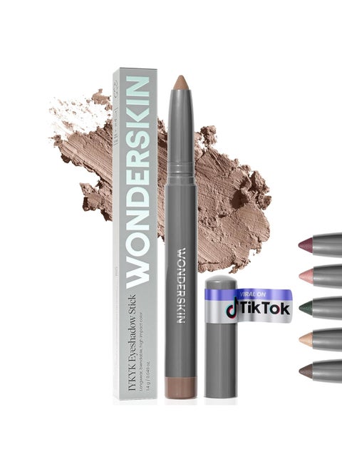 Wonderskin IYKYK Eyeshadow Stick - Longwear Eye Shadow Sticks, Budge-Proof and Waterproof Matte Eyeshadow Stick with Built-in Sharpener (Mink)